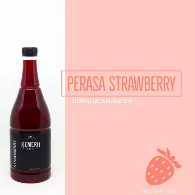 

Sirup Perasa Strawberry 1000ml / Semeru Sirup