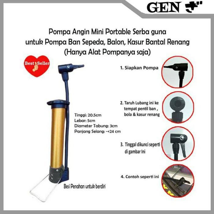 Pompa Ban Mini Portable - Pompa Potable Mini - Pompa Angin Ban