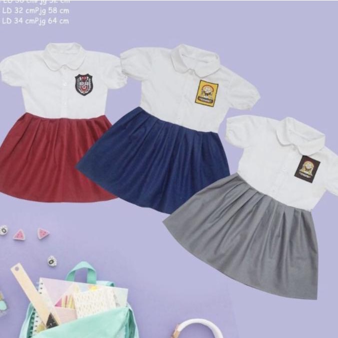 Baju anak laki perempuan seragam sekolah school SD SMP SMA baby drrss