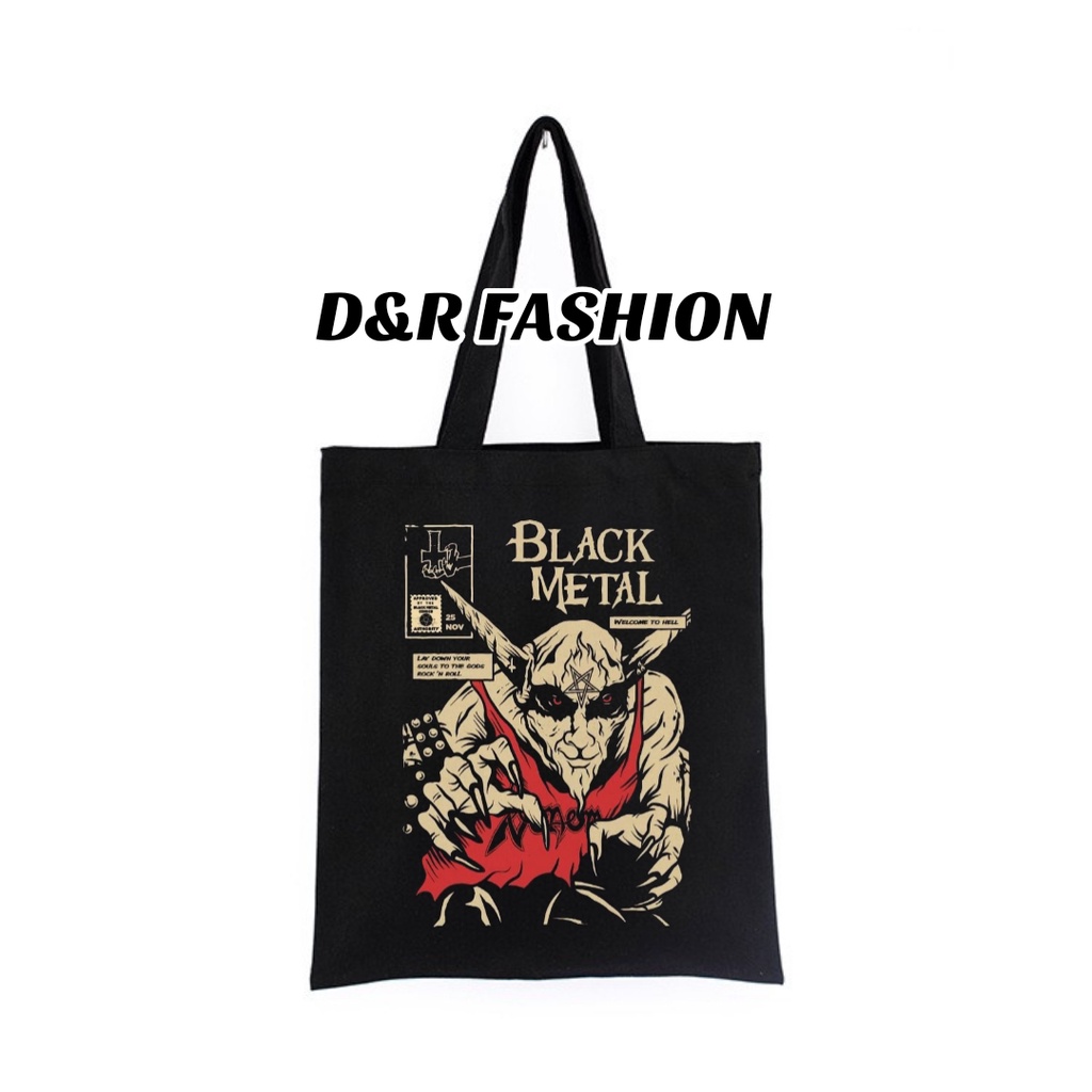 Tote bag band BLACK METAL - VENOM BLACKMETAL music PUNK ROCK totebag metal sling bags waistbag / tas
