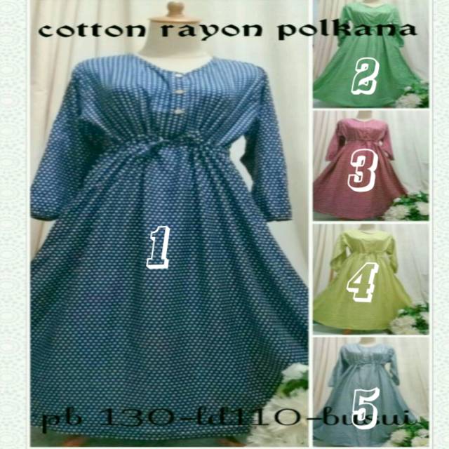 GAMIS KATUN RAYON MOTIF POLKADOT _PH.MART