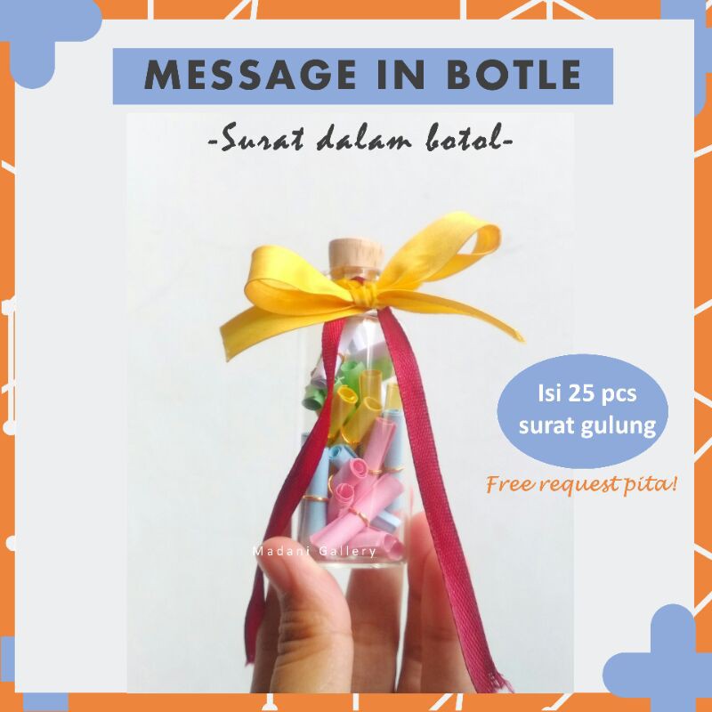 

MESSAGE IN BOTTLE 30 ML | Hadiah Kado Aeshtatic | Happiness in jar | Kado Unik | Hadiah Ulang Tahun