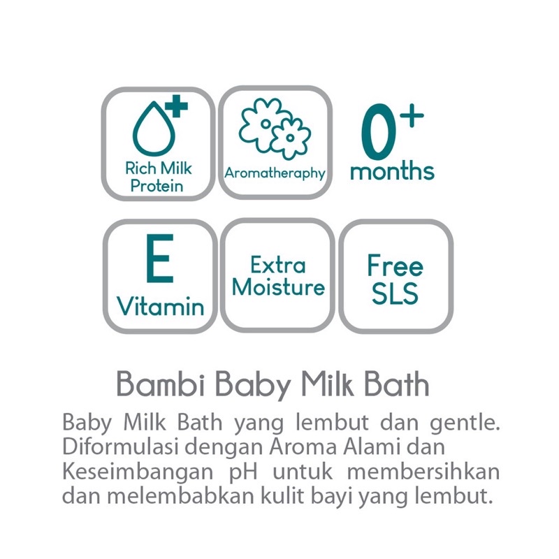 Bambi Milk Bath 100ml - Sabun mandi bayi