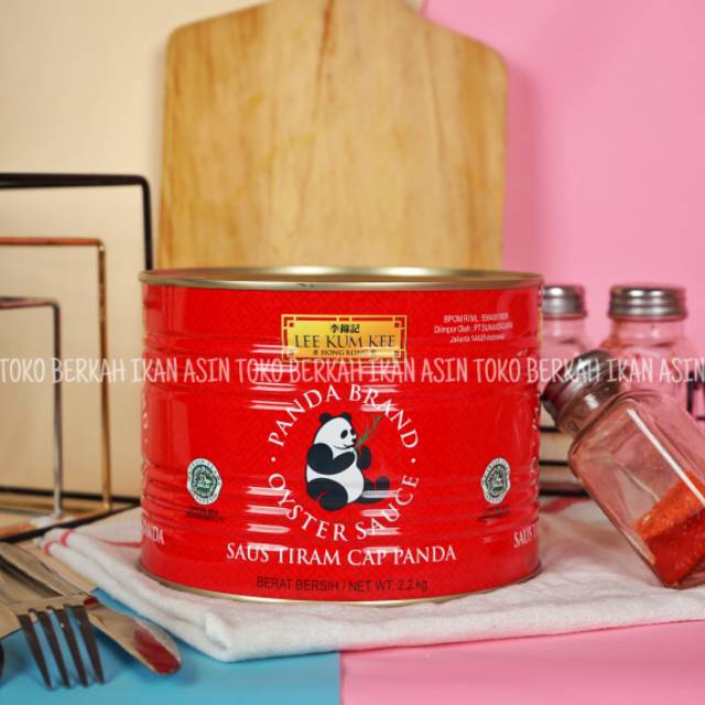 

Lee Kum Kee Panda Oyster 2,2kg / Saus Tiram Cap Panda Hongkong (KALENG)
