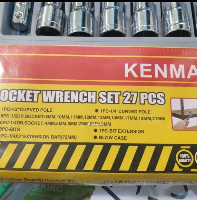 Kunci Shock Wrench Set 27pcs KENMASTER ORIGINAL