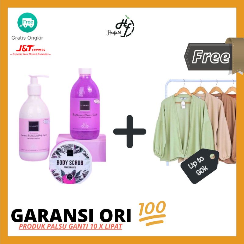 FREE OUTFIT - SCARLETT WHITENING PAKET 1 [ORI]