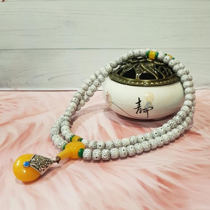 /////] Tasbih 108 Biji Bodhi Holo Kuning