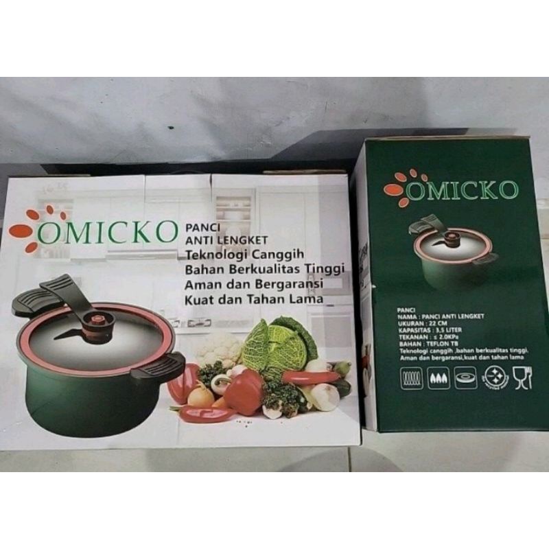 Panci anti lengket omicko - presto 22cm - alat masak serbaguna murah