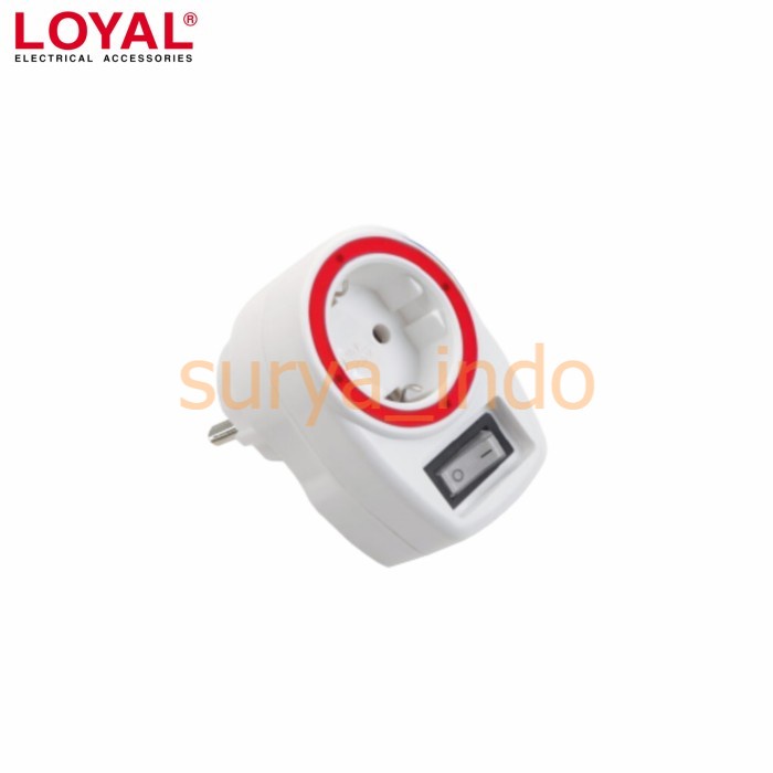 COLOKAN STEKER STOP KONTAK LISTRIK+INDIKATOR (ON/OFF) SNI LOYAL LY-932