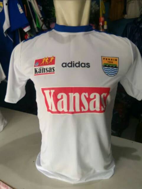 Jersey Persib Bandung Liga Kansas Away 1997 Putih Retro Lokal