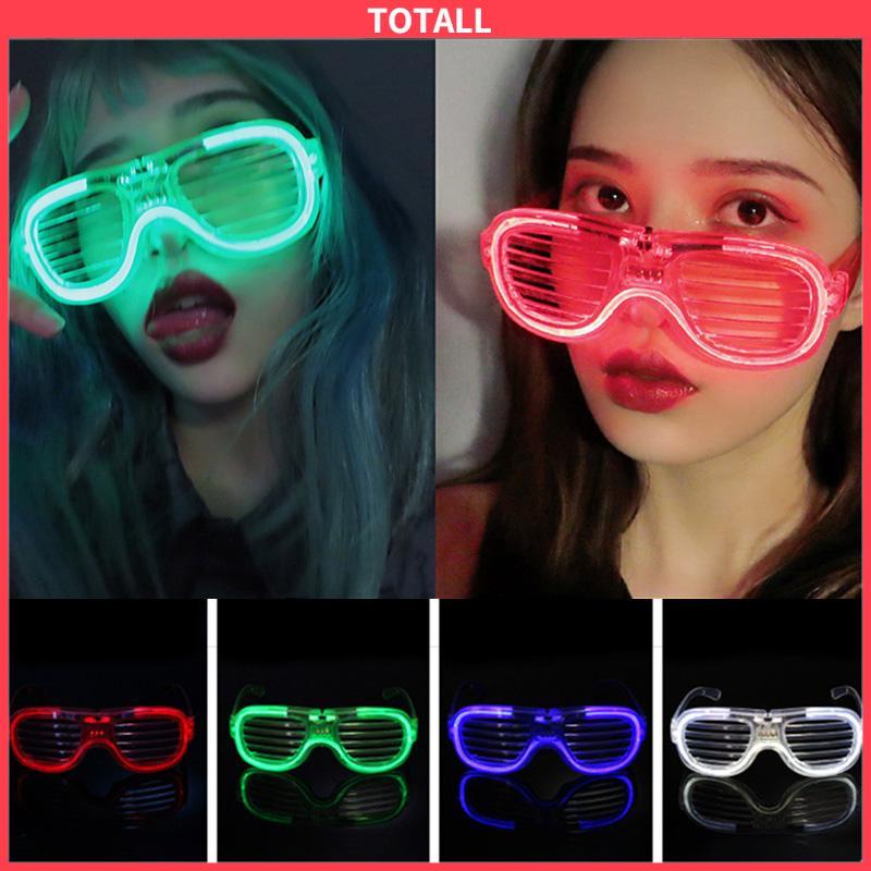 COD LED Kacamata Nyala Malam Colorful Eyeglass Aksesoris Fashion-Totall