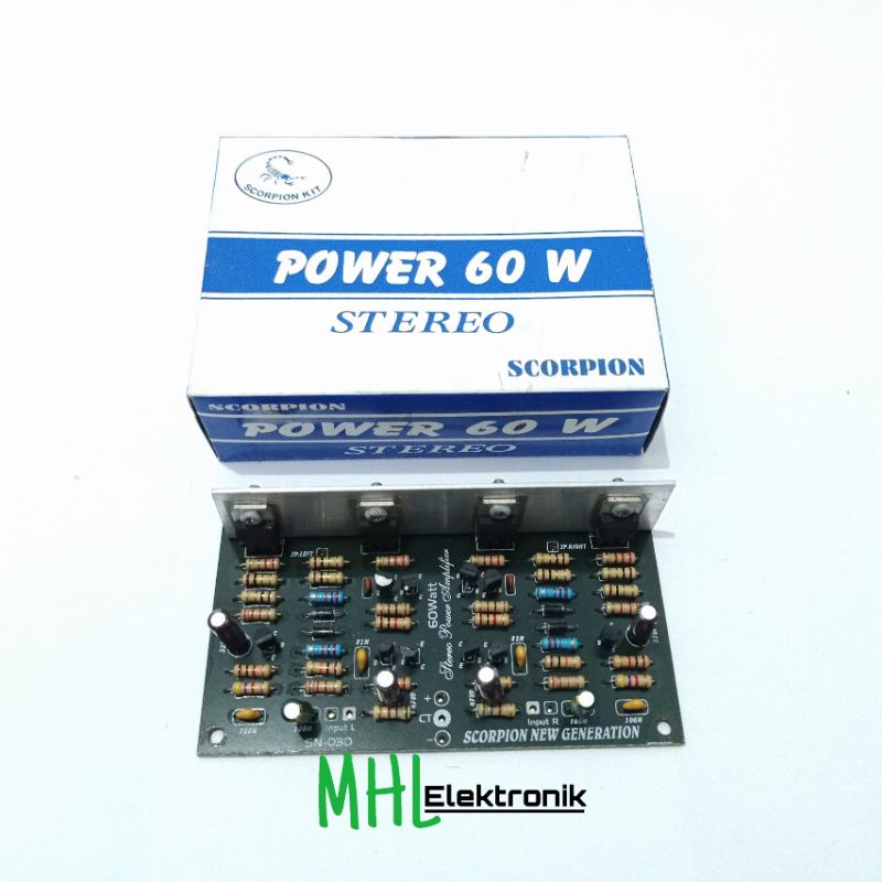 Kit Power Amplifier 60 Watt Stereo By Scorpion
