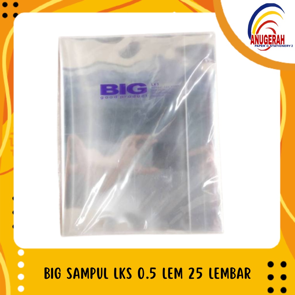 

BIG SAMPUL LKS 50 MICRON + LEM PEREKAT 25 Lembar (PAK)