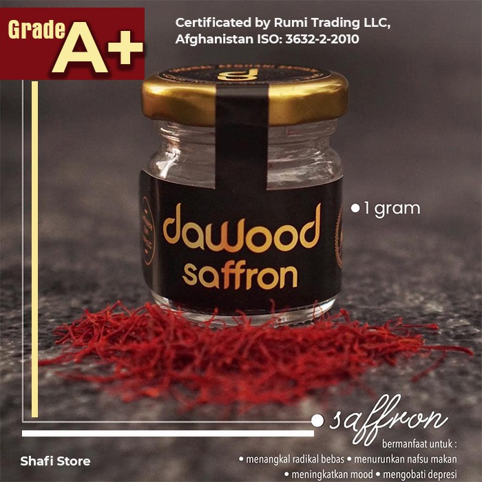 

Safron/Saffron 1 Gram super Grade A+ Afghanistan ISO Negin Silkcut /Saffron Daawood