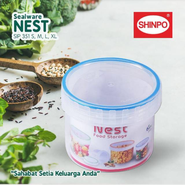 Toples Serbaguna SHINPO SIP 351-M 500ml nest food strage(1pcs)