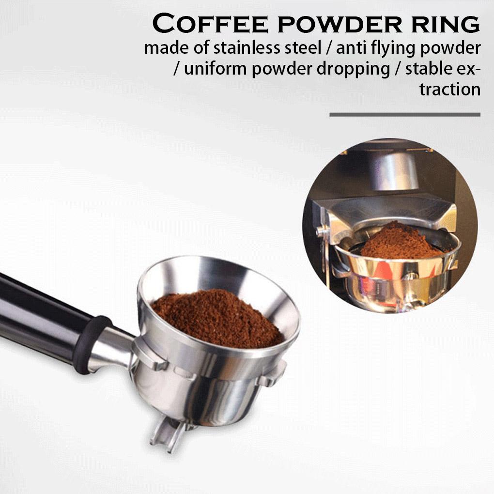 Stainless Steel Bubuk Kopi Dosis Cincin Tamper Aksesoris Penyaringan Loop Penangkap Isi Ulang Rings Alat Brewing Bowl