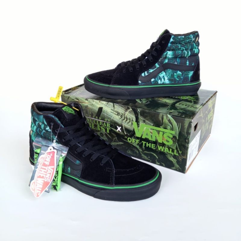 VANS SK8 HI NUCLEAR BLAST BLACK PRINT