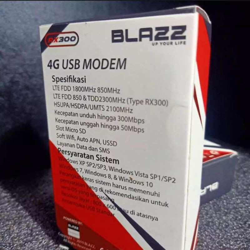 Modem WiFi USB Stick 4G LTE Blazz RX300 Wingle Colok USB Jadi WiFi