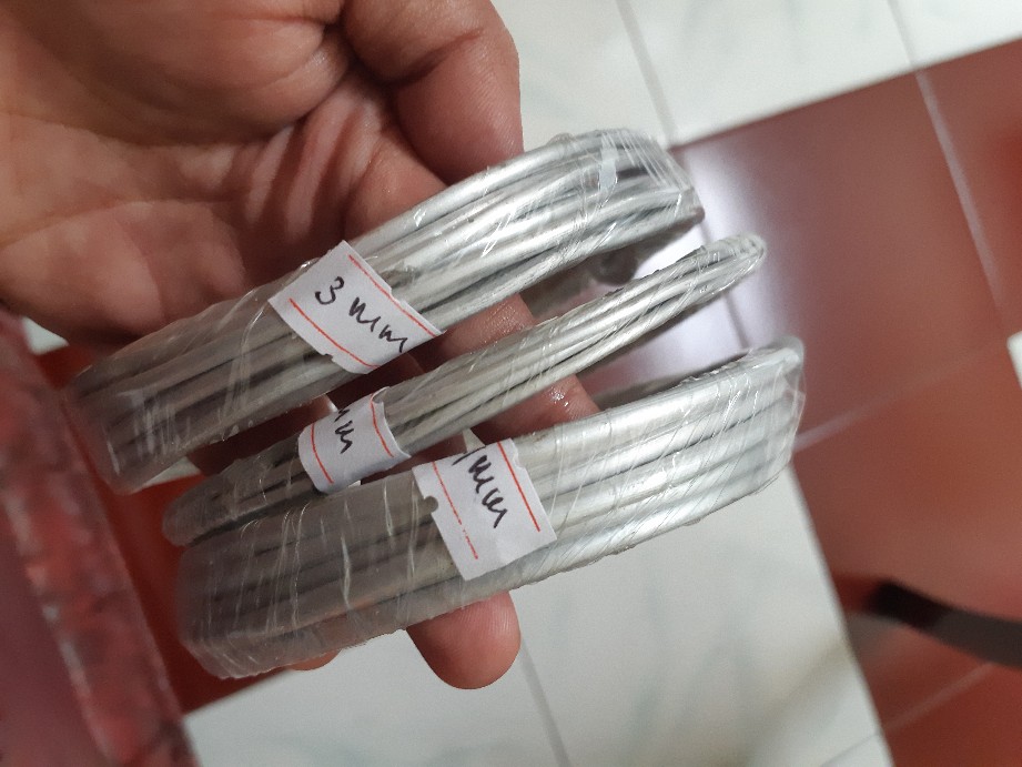 Kawat Bonsai Aluminium Putih Ecer Harga Per Meter Diameter Besar