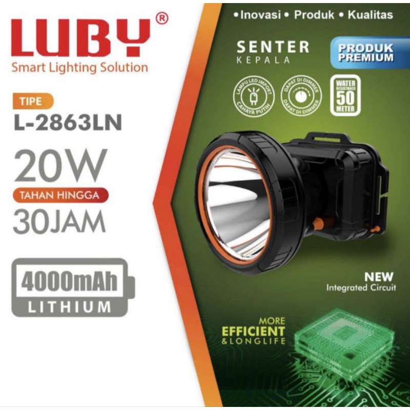 SENTER KEPALA LUBY 2863 (KUNING/PUTIH