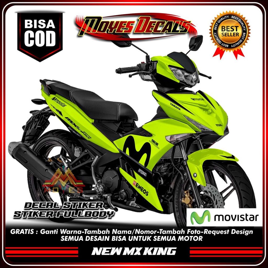 {{ TERSEDIA }} Decal Mx King 150 New Full Body Movistar - Decal Sticker Jupiter New Mx King 150 Movi