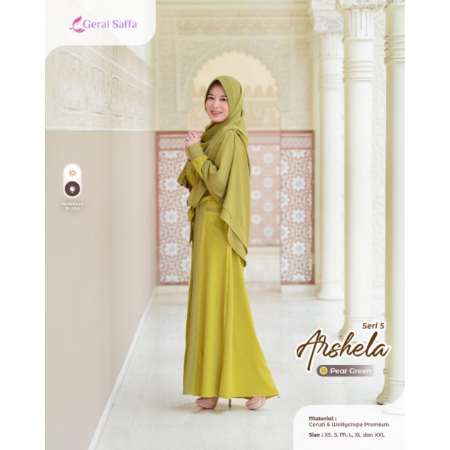 GAMIS SET ARSHELA PEARGREEN BY GERAI SAFFA