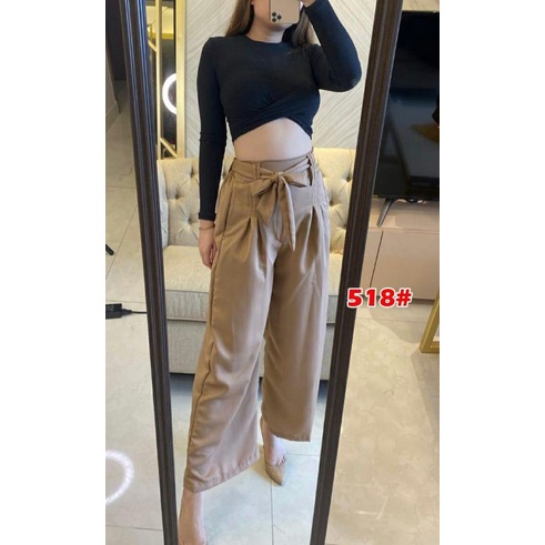 518# celana kulot moscrepe fashion