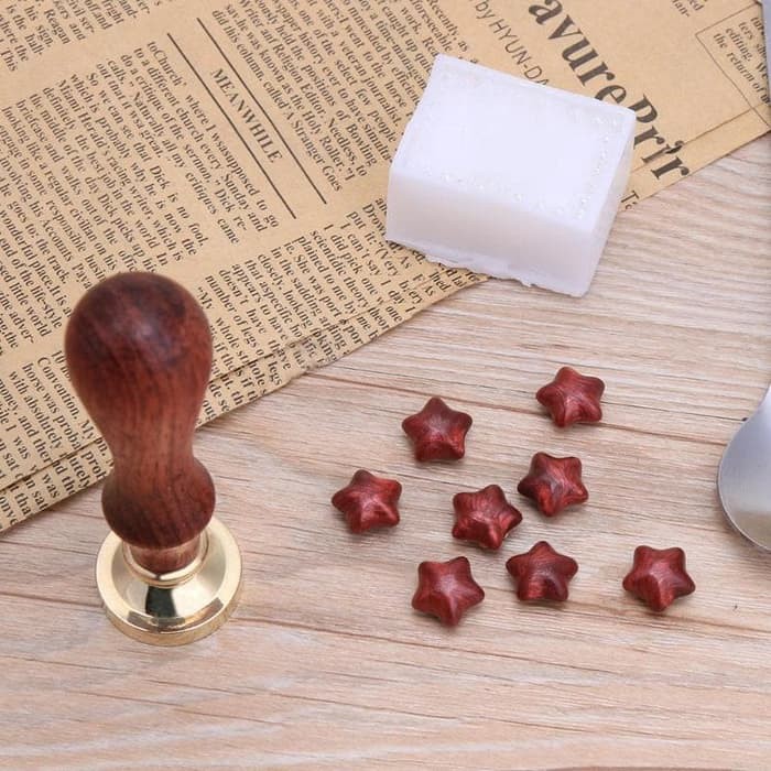 Sealing Wax Stamp with Wood Handle - Rose Flower Series