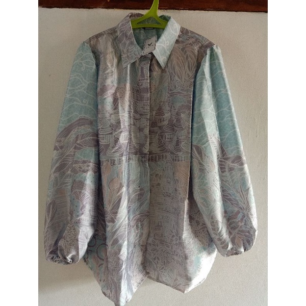 buttonscarves x vone - nusantara series Yura Top Blue