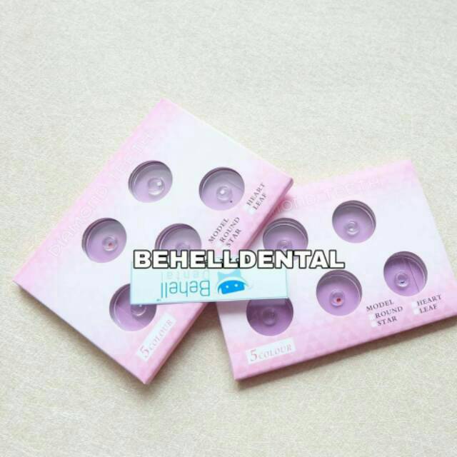 Permata /Diamond Gigi Motif (Bintang,Love,Daun)
