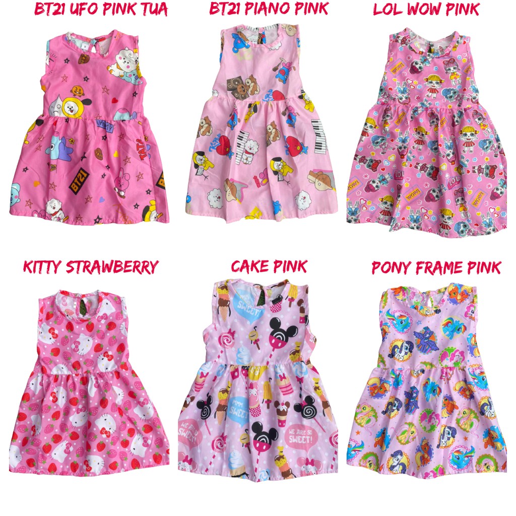 DRESS ANAK TANPA LENGAN / DASTER ANAK BAYI / DRESS BAYI