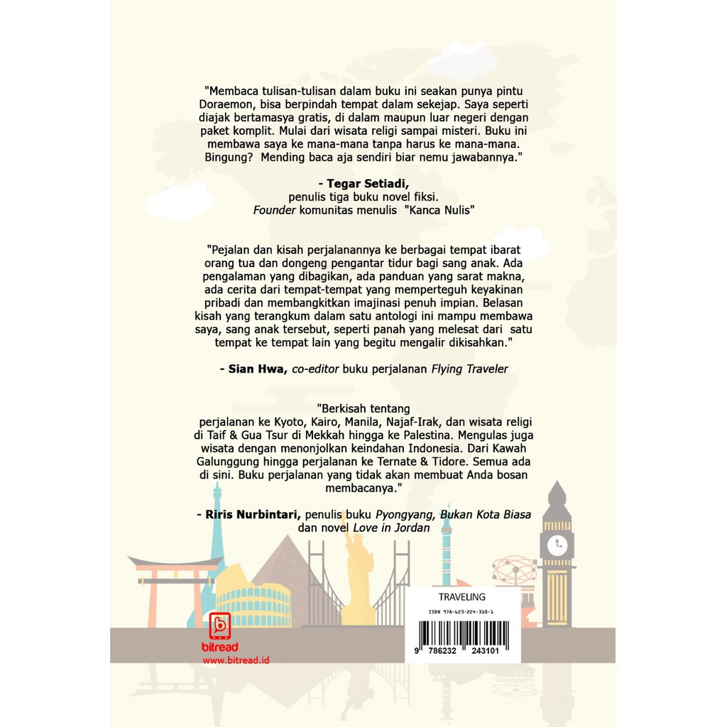 Buku Non Fiksi : Buku Jalan-Jalan. BukuThe Amazing Traveling. Bukan Sekadar Jalan-Jalan. Warna Hitam Putih-1