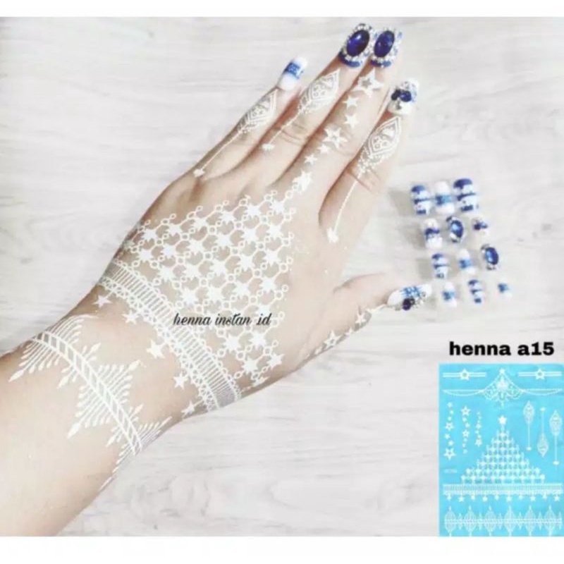 HENNA INSTAN / HENA TATTO PENGANTIN / FREE GLITER-A15