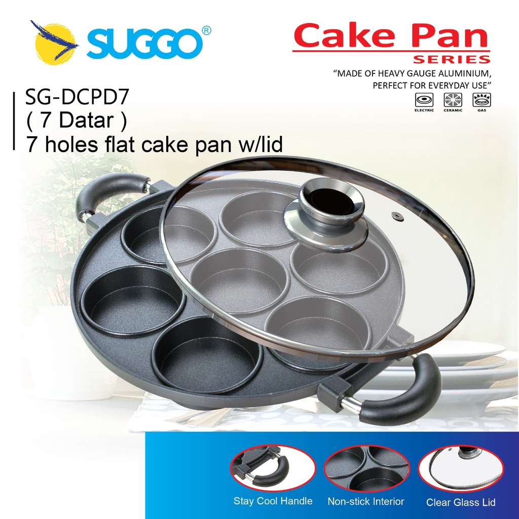 BISA COD] CAKE PAN SUGGO / CAKE PAN SUGGO 7 LUBANG dan 8 LUBANG / CETAKAN KUE 7 LUBANG / CETAKAN KUE 8 LUBANG