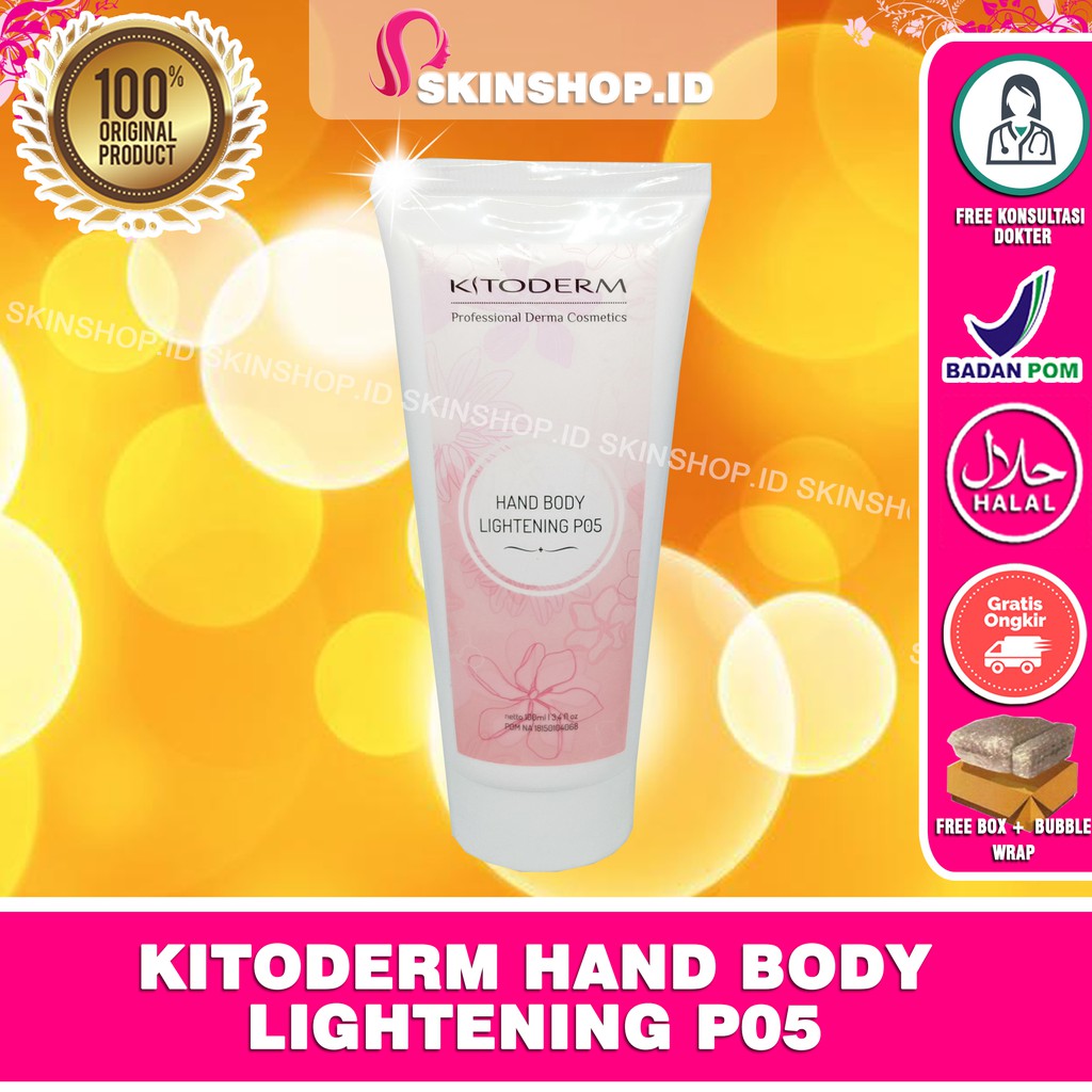 Kitoderm Hand Body Lightening 100ml Original / Hand Body Siang SPF 50 BPOM Aman