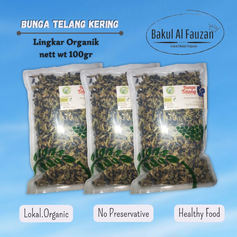 

Bunga Telang Kering Organik 100gr | Teh Bunga Telang | Lingkar Organik | Banjarmasin
