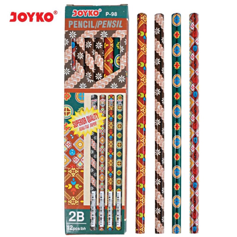 

Pencil / Pensil Joyko P-98 / 2B Batik / 1 kotak isi 12pcs