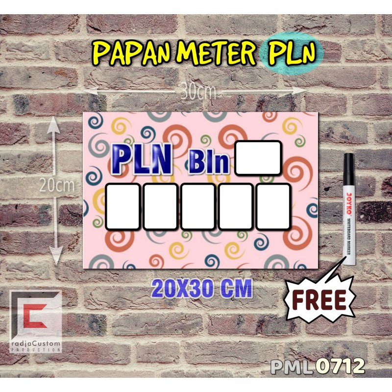 

RadjaCustom Papan Meter Listrik PLN PAM motif Unik - Pastel 12