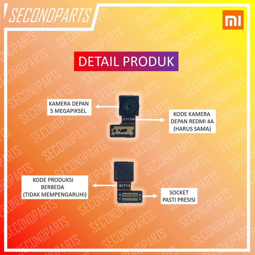 KAMERA DEPAN XIAOMI REDMI 4A / 4A PRIME ORIGINAL COPOTAN