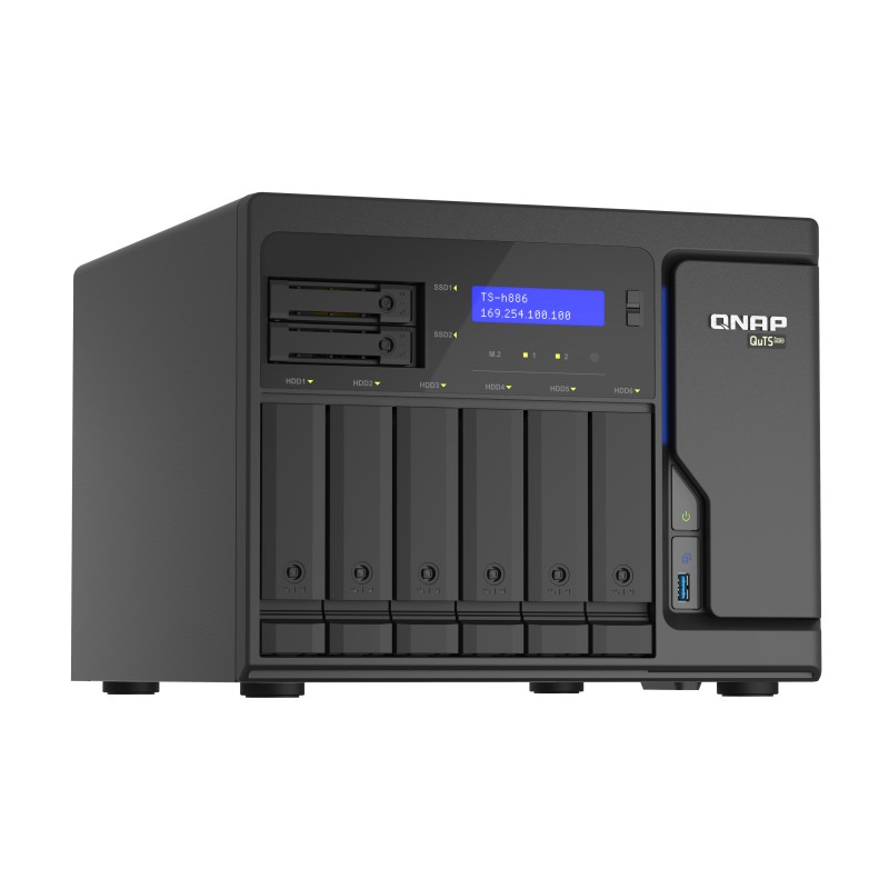 QNAP TS-h886-D1622-16G 8-BAY NAS 16GB RAM SERVER STORAGE CLOUD TS-h886