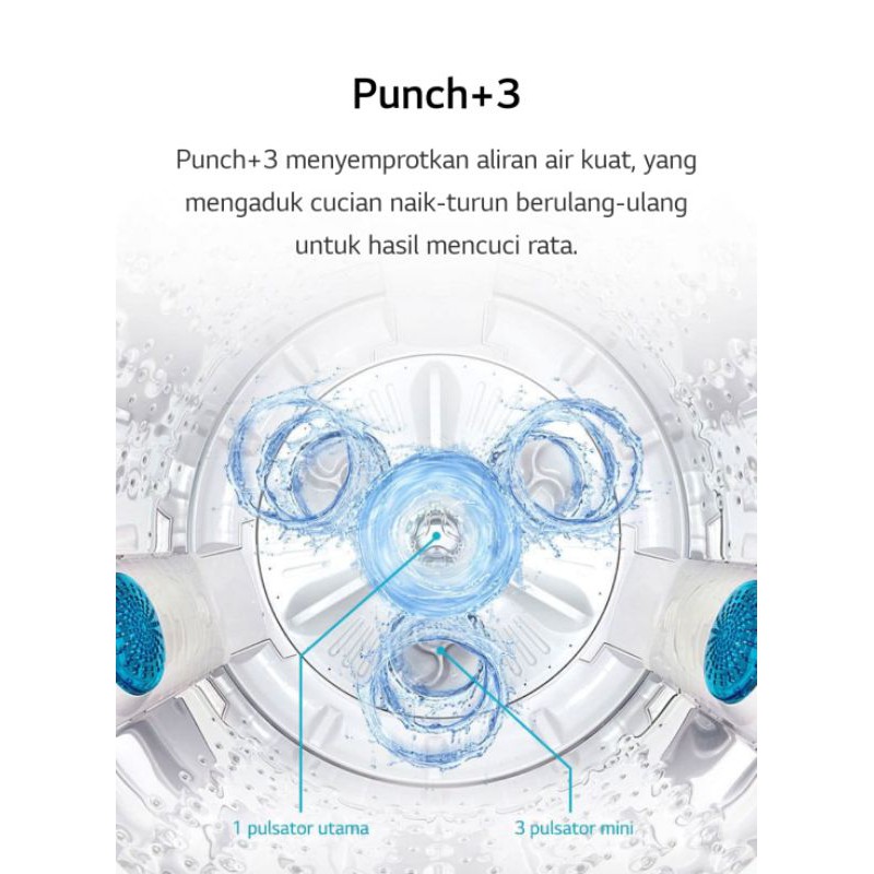 MESIN CUCI 1 TABUNG 8 KG / 8KG SMART INVERTER LG T2108VSPCK