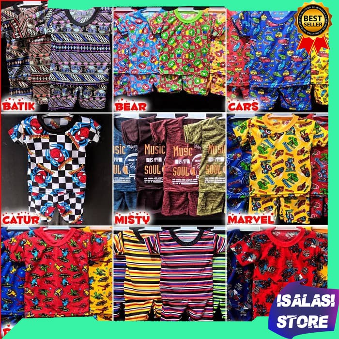  BAJU  ANAK  BAYI  SETELAN MOTIF BAYI  LAKI LAKI  IMUT LUCU 