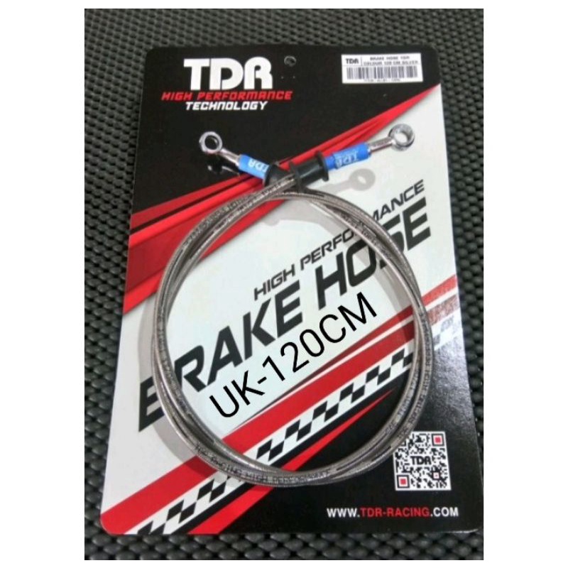 Kabel Rem Depan Super moto Crf150 pnp UK 120cm TDR Original Carbon Hitam/Carbon Selver