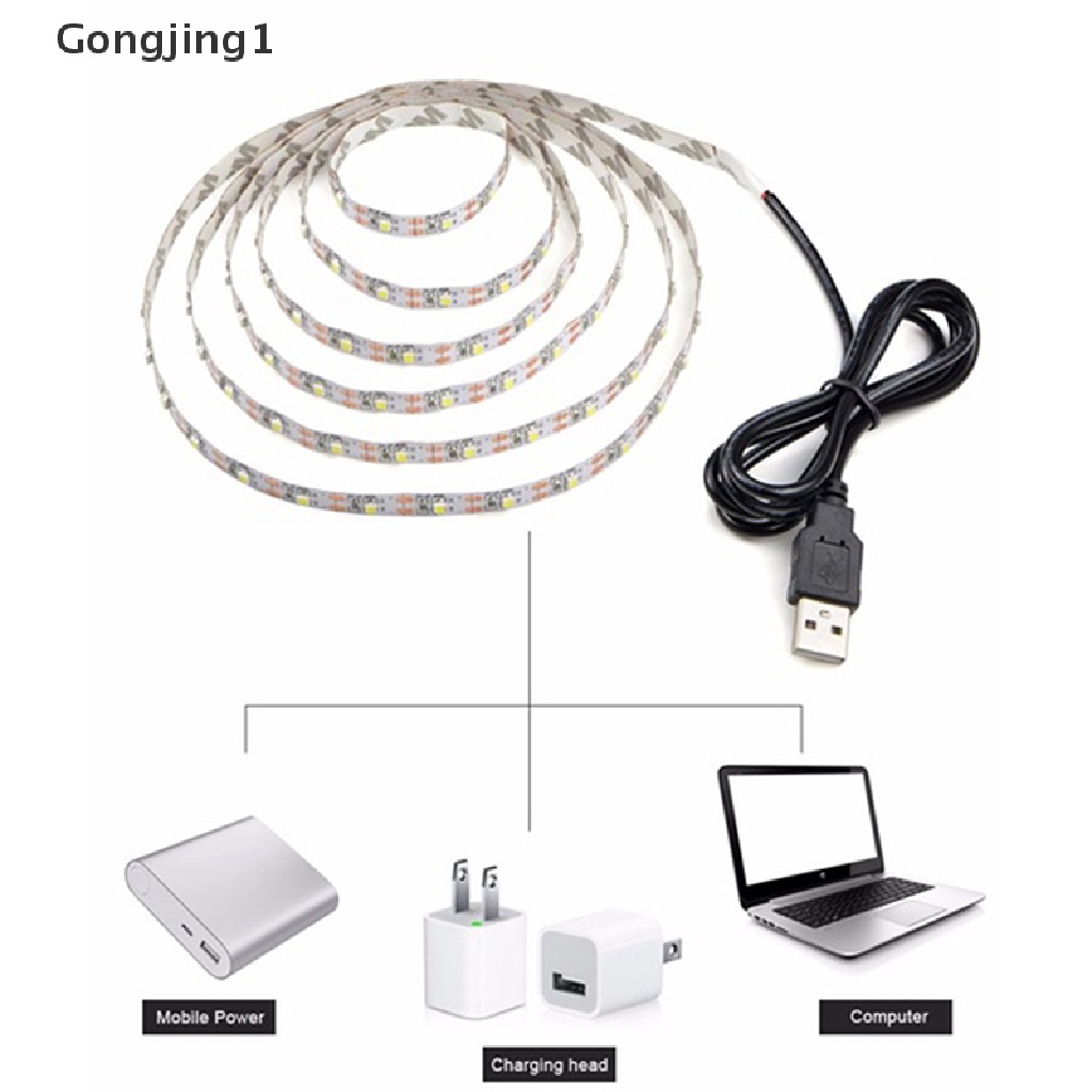 Gongjing1 Lampu Strip LED 5V Dengan Port USB Untuk Dekorasi TV