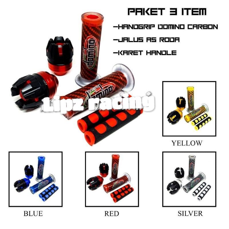 (PAKET) 3in1  variasi hangrip  carbon+jalu as roda depan+karet handle rem