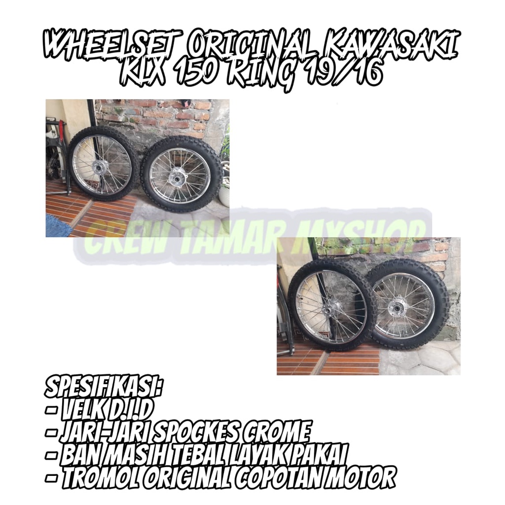 VELG PELEK RODA DEPAN BELAKANG ORIGINAL KAWASAKI KLX
