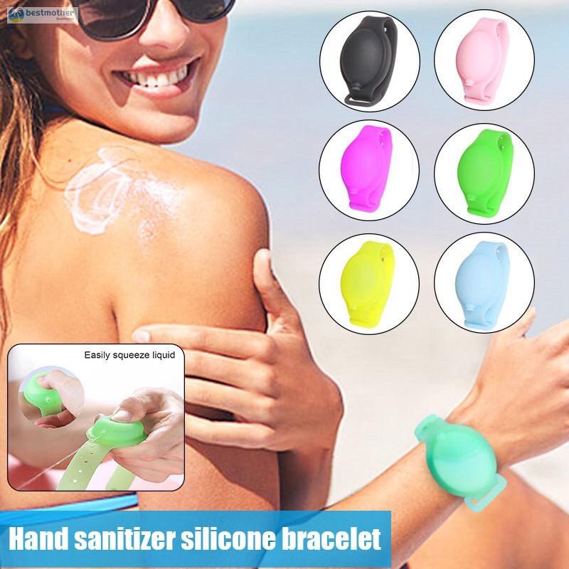 Gelang Dispenser Sabun Portable Bahan Silikon 10 ML