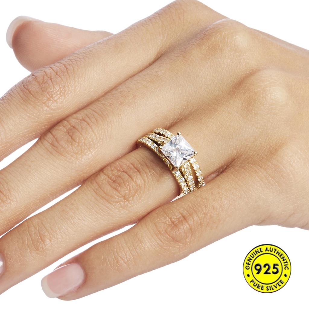 S925 Silver New Full Diamond Ring