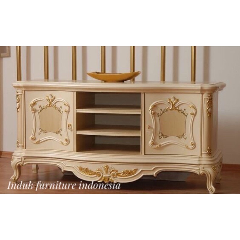 BUFET TV UKIR LUXURY MEWAH.BUFET TV CLASIC.BUFET PAJANGAN