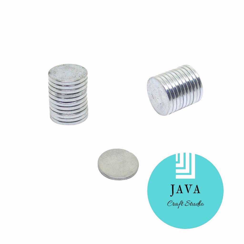 KANCING MAGNET TAS NEODYIUM 12 MM TEBAL 2 MM NIKEL MTN 12 NK